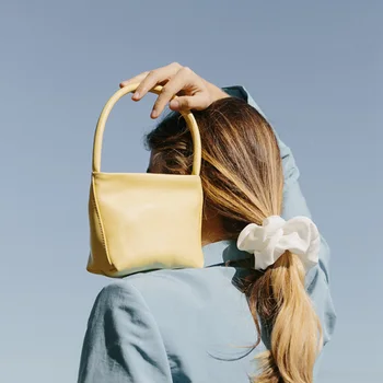 

2019 Brand Desinger Mini Bucket Bag Candy Color Soft Leather Single Shoulder Crossbody Bag Ins Chic Small Handbag and Clutch