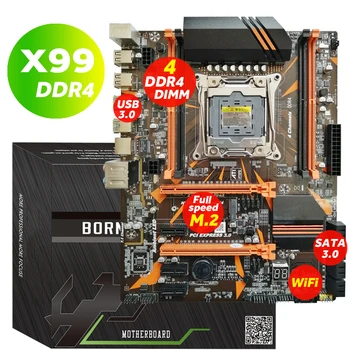 شراءX99 D4 اللوحة مجموعة مع زيون E5 2620 V3 LGA2011-3 CPU 2 قطعة M.2 4GB = 8GB 2400MHz DDR4 ذاكرة الكمبيوتر ألعاب