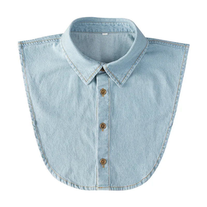 Fake Collar Detachable Collar Shawl Male Female Child Spring Autumn All-match Denim Shirt False Collar Decorative Shirt Collar Pointed