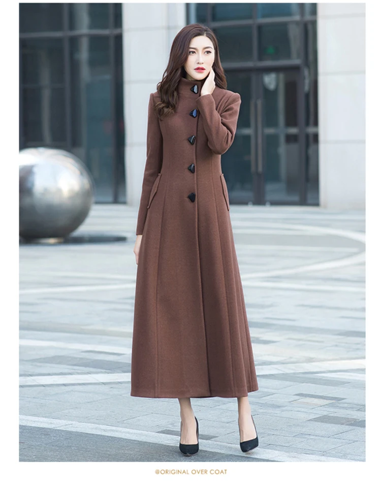 Fashion Mandarin Collar Single Breasted Slim Winter Coat Women Plus Size XXXL Long Seelve OverCoat Female Outwear For Girls