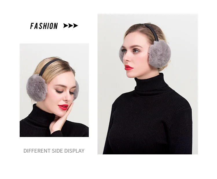 ZDFURS * новые осенние и зимние новые меховые наушники с кроликом Рекс Меховые наушники милые глухие настоящие меховые наушники
