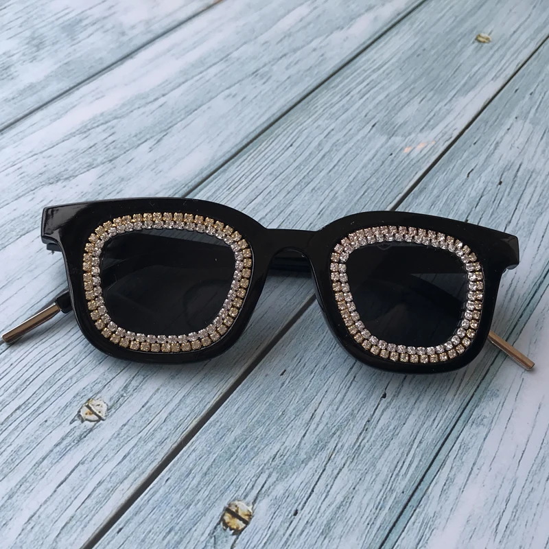 2019 новые женские Искусственные Алмазные Круглые ретро модные европейские и американские оригинальные солнцезащитные очки UV400
