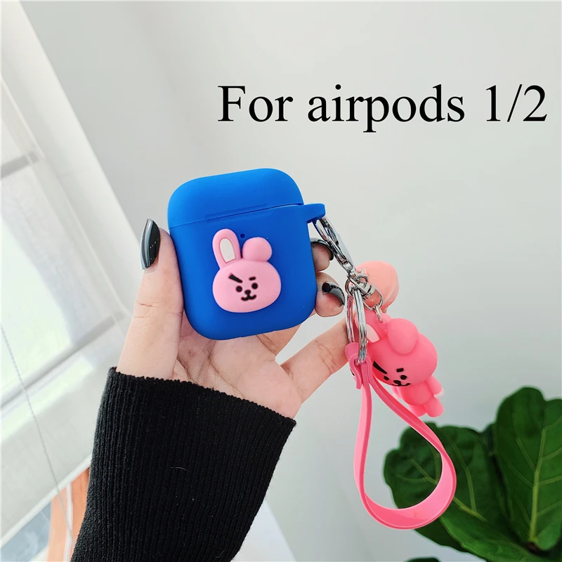 Милый мультяшный Мягкий силиконовый чехол для Apple Airpods 2 3 Чехол беспроводные Bluetooth игрушечные наушники история для airpods Pro Чехол - Цвет: For airpods 1 2