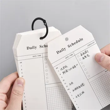 

52 Sheets Simple Style Memo Pads Metal Ring Daily Schedule To Do List Note Pad Message Notes School Stationery Office Supplies