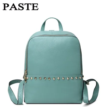 

Quenya Popular Natural 100% Real Genuine Cow Leather Backpack Bag Causal Women Backpack Ladies Girls Top Layer Cowhide Book Bag