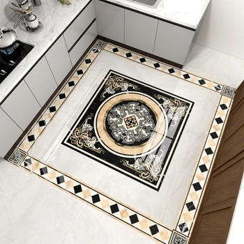

Parquet stickers European style PVC tile stickers Corridor porch tile renovation stickers floor stickers