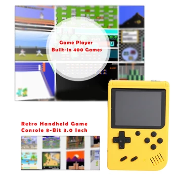 

Handheld Video Games Console 8-Bit Built-in 400 Classic Games 3.0 Inch TFT Display Retro Gaming Player