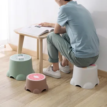 

3 Styles Thicken Lovely Stools Fruit Pattern Living Room Non-slip Bath Bench Child Stool Changing Shoes Stool Children Gift