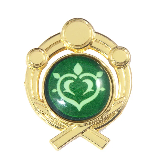 Game Genshin Impact Eyes Of God Mondstadt Pins Brooches Luminous 7 Element Kawaii Cosplay Badges 008