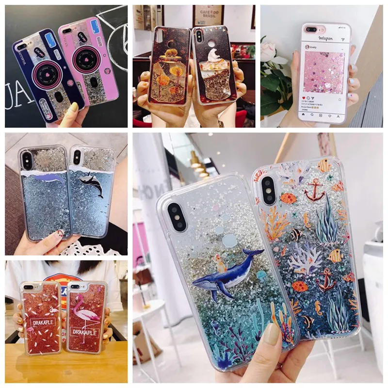 

Dynamic Liquid for IPhone X XR XS MAX Quicksand Protective Cover for IPhone 8 7 6 6s Plus 8plus 7plus Phone Back Cases