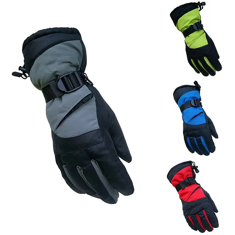 1 пара перчаток мужские зимние уличные велосипедные толстые водонепроницаемые перчатки для байкеров женские Зимние холодные теплые плюс перчатки