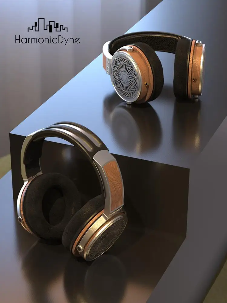 HarmonicDyne Zeus Acoustic 50mm Dynamic Hifi Music Monitor DJ Studio Audiophile Musician Over Head Stereo MMCX Headphone Headset