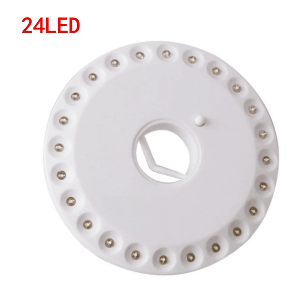 24LED Durable Portable Lantern LED Tent Outdoor Lamp Pole Light White Camping Lights Lighting Umbrella Yard Garden Disc Light - Испускаемый цвет: 24LED
