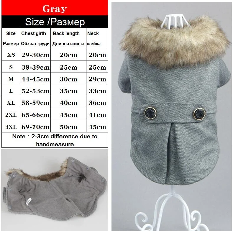 Fleece Gray A13008 Зимняя одежда для питомца собаки, пальто для холодной погоды для маленьких собак, французская одежда для бульдога, теплая флисовая Попона для собаки, куртка XS S M L XL XXL - Цвет: Fleece Gray A13008