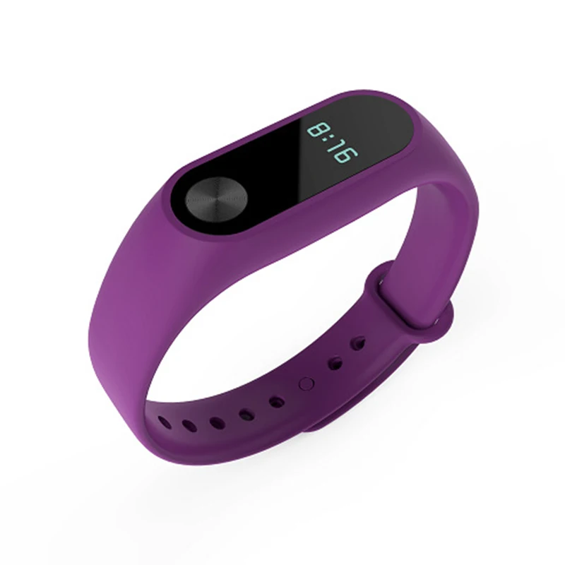 Фиолетовый Для Xiaomi mi Band 2 спортивный ремешок для часов Силиконовый ремешок для Xiaomi mi Band 2 аксессуары браслет mi band ремешок - Цвет: Фиолетовый