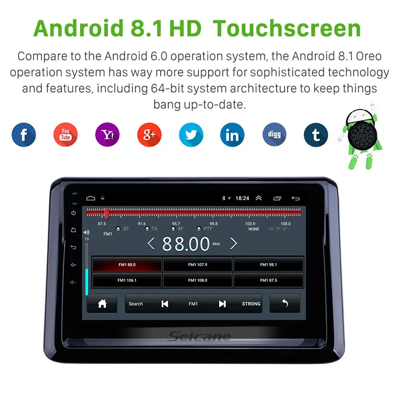 Seicane Android 9,1 9 дюймов Автомобильный Радио gps мультимедийный плеер для Suzuki S2014 Toyota Noah стерео Поддержка OBDII DVR 3g Carplay
