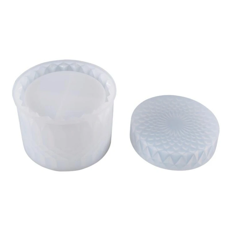 

1 Set DIY Craft Decor Crystal Epoxy Resin Mold Round Storage Box Silicone Mould U4LE