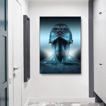 

Abstract Africa Sexy and Black Women In the Water Canvas Painting Oil Painting Poster Modern Wall Art Picture Decor Home