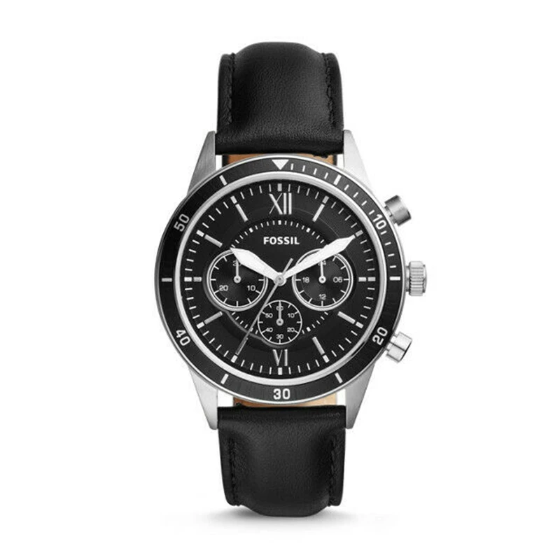 

Fossil Flynn Sport Chronograph Black Leather Men's Watch Fashion Quartz Watch for Men Luxury Casual BQ2228