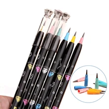 

4pcs Non-sharpening Pencils Diamond Pen Cap HB Lead Students Writing Pens School Stationery Pencil for Kids Office Supplies