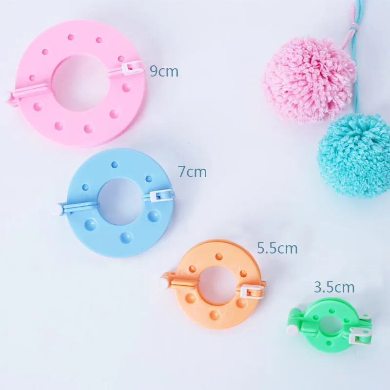

8pcs 4 Pairs Pom Maker Fluff Ball Weave Needlecraft Knitting DIY Needle Craft Wool Tool Yarn Kit Tool DIY Sewing Tools