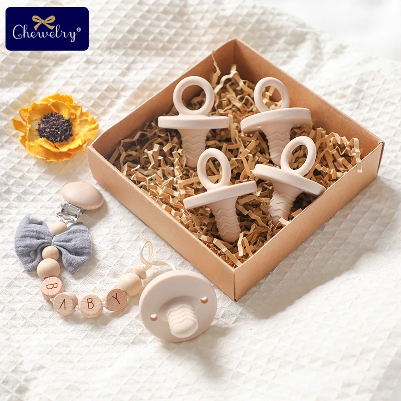 1pc Baby Teether Silicone Pacifier Nipple Food Grade Perle Silicone Teething Soother Nipple Silicone Teether Newborn Nurse Gift