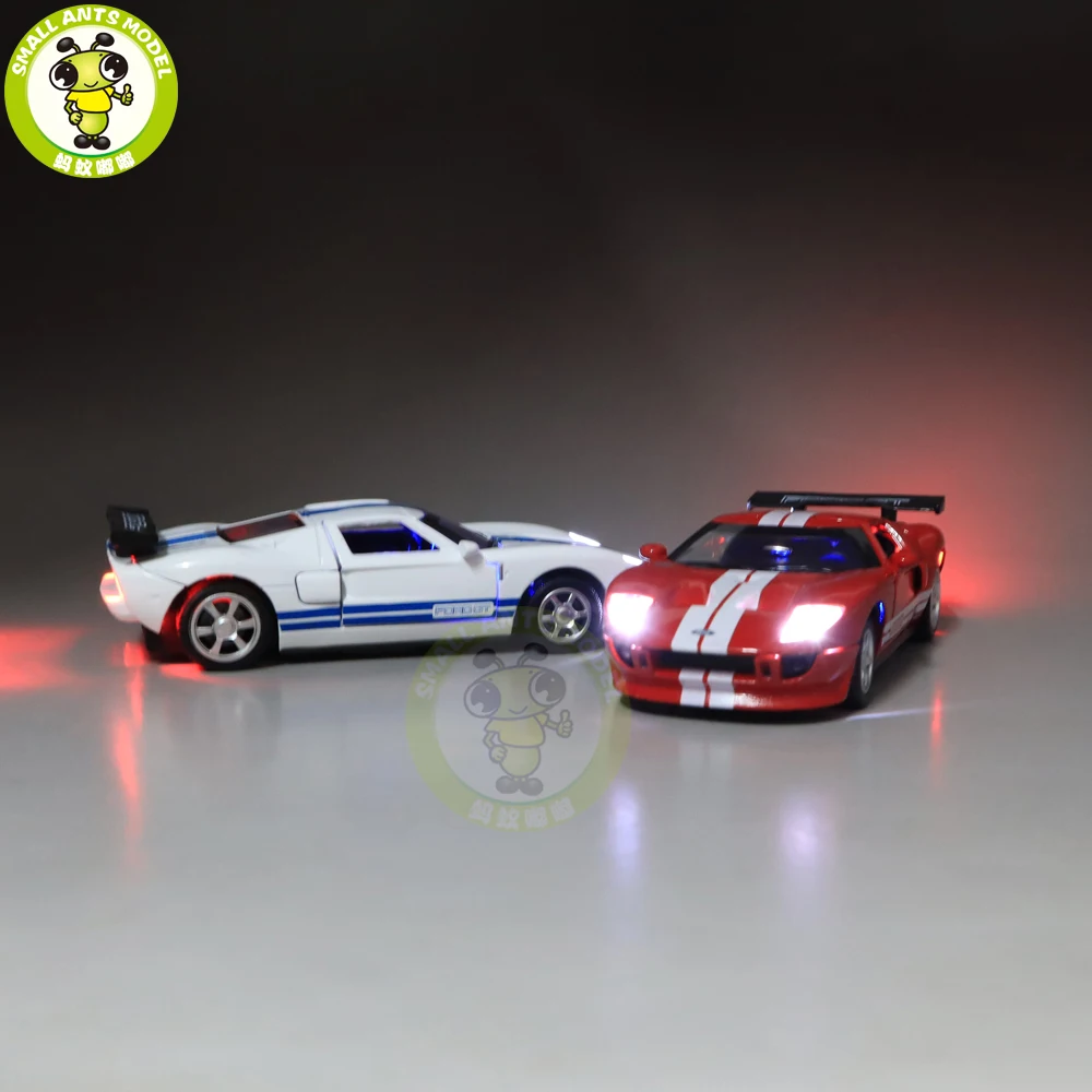 1/32 Ford GT 2006 литая модель автомобиля игрушки для детей Детское звуковое освещение Вытяните назад Подарки для мальчиков девочек