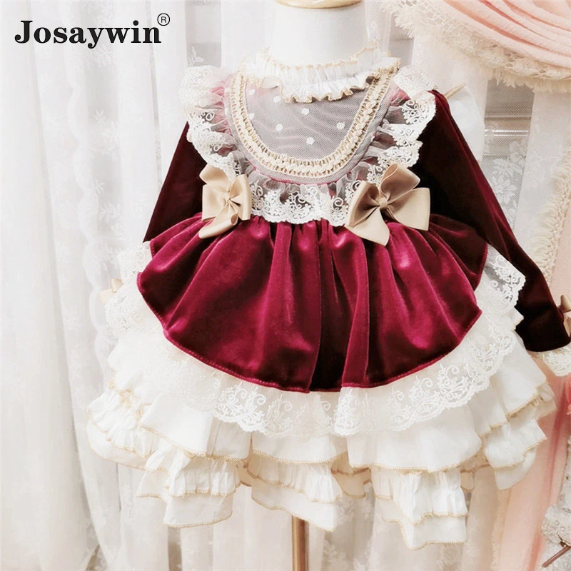 Dress for Girls Baby Autumn Winter Lolita Girl Kawaii Wedding Dress Girl Ball Gown Princess Party Vestidos Dress for New Year