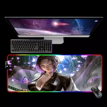 

Pc Gaming Diy Gamer Keyboard Desk Mat Anime Demon Slayer Mouse Pad Rgb Mousepad Xxl MausePad Mice Keyboards Computer Peripherals