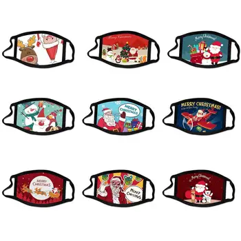 

Santa Claus Cartoon Cotton Mask Merry Christmas Decor for Home Xmas Gifts Christmas Ornaments Navidad 2020 Happy New Year 2021