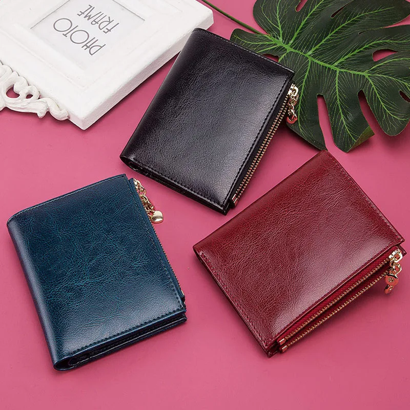 

Small wallet zipper luxury brand Purses clutch mini coin bus card holder 2019 bifold wallet Leather Bussiness Card holder Women