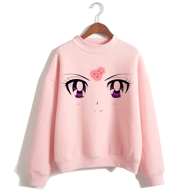 Сейлор Мун Харадзюку Толстовка корейский стиль Ulzzang Kawaii 90s мультфильм одежда пуловеры новые негабаритные с капюшоном уличная