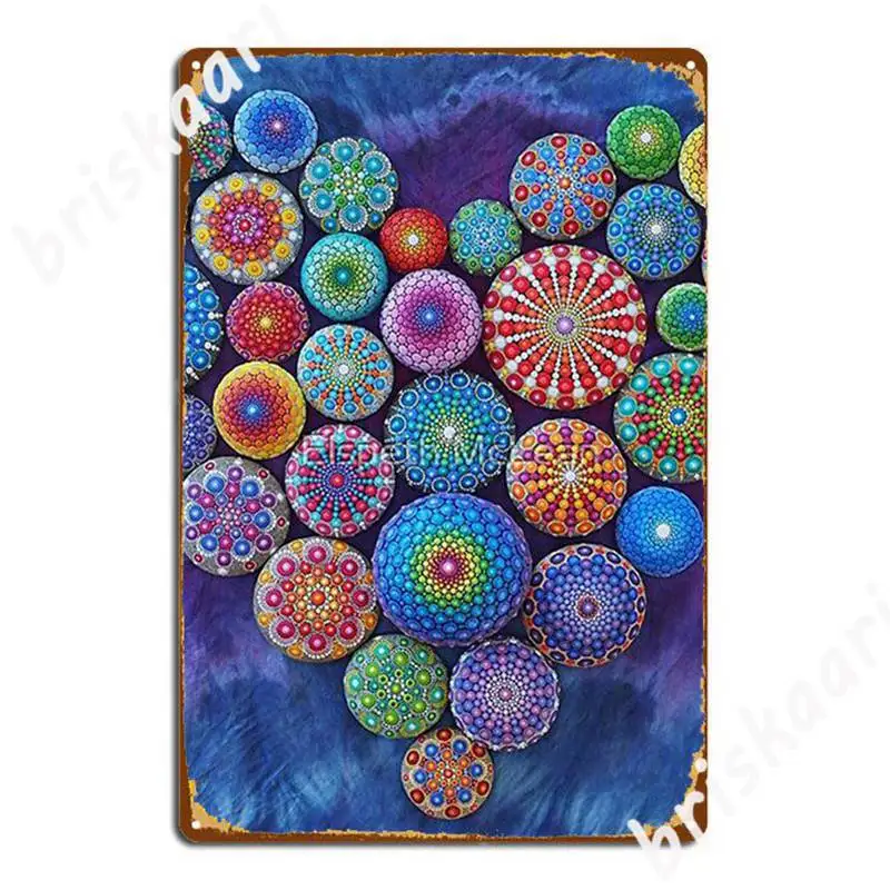 Love Rocks Mandala Stone Collection By Elspeth Mclean Metal Signs Pub Mural Funny Painting Posters | Дом и сад