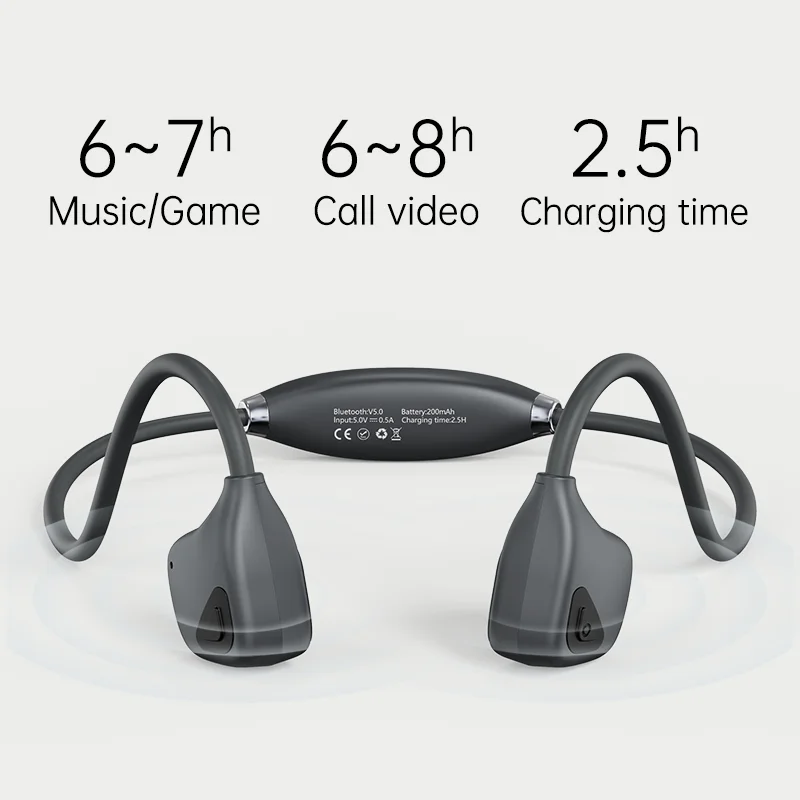 For Xiaomi Huawei oppo Wireless Bluetooth Headset Sports HD Stereo Noise Cancelling headphone Bone Conduction Earphone with Mic