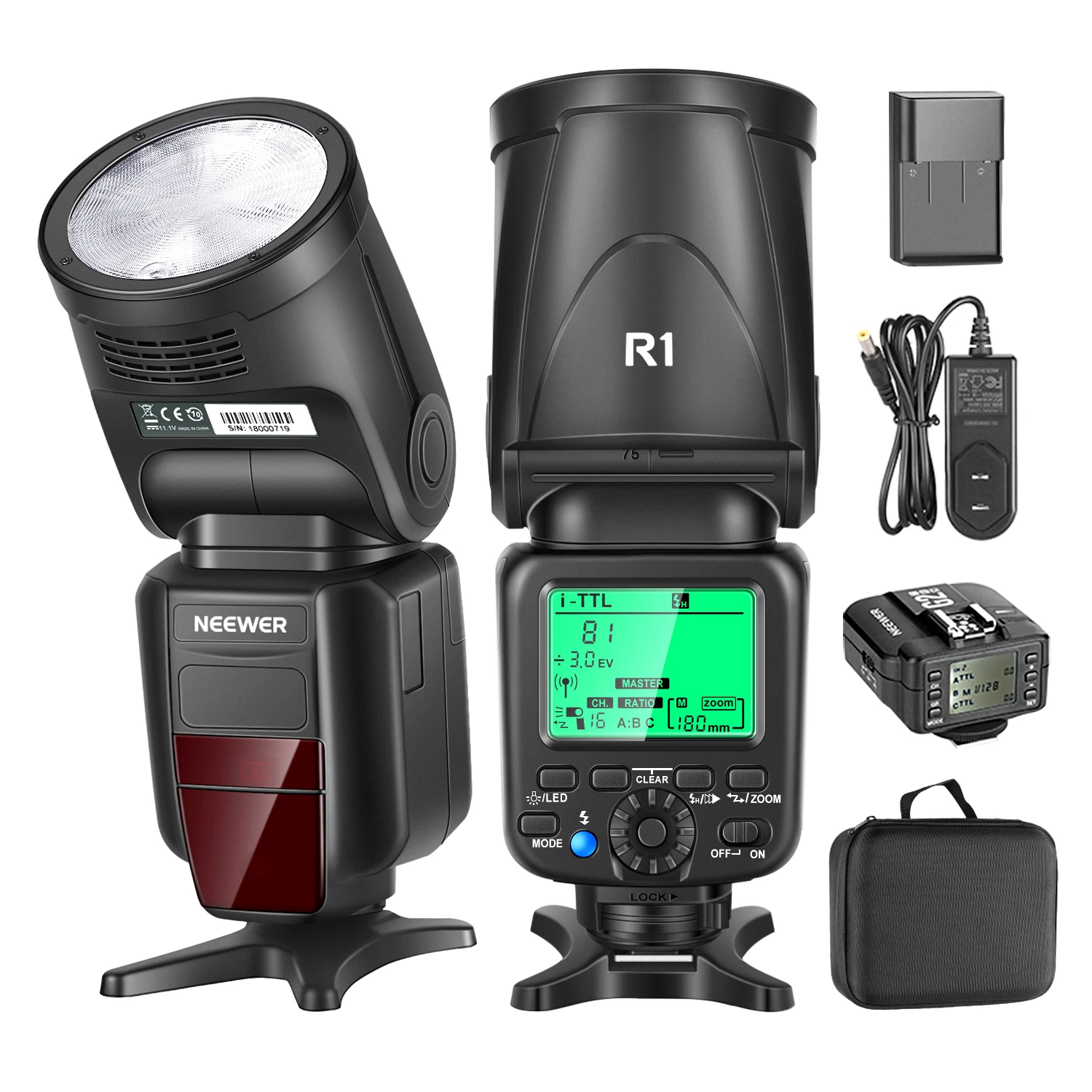 Neewer R1 Ttl Flash Speedlite For Nikon Dslr Cameras, 76ws 2.4g Ttl