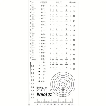 

INNOLUX Standard Film Ruler/transparent Soft Ruler/company Custom LOGO Stain Gauge/point Line Gauge/non-scale