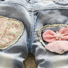 Детская одежда; коллекция года; сезон весна-осень; стиль; джинсы для девочек; Детские эластичные брюки из натурального хлопка в Корейском стиле для маленьких девочек