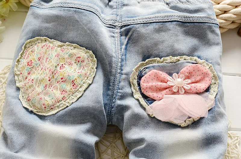 

Childrenswear 2019 Spring And Autumn New Style GIRL'S Jeans Children Korean-style Elasticity Pure Cotton Trousers Baby Girls Pan