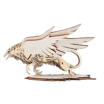 

Wooden 3D Griffin Animal Model Puzzles DIY Assembly Art Crafts Early Education Toy Home Decoration Classical