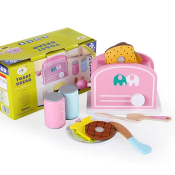 

Kids Wooden Montessori Toys Children Model Play House Parent and Child Early Learning Toy GIRL'S and BOY'S Kitchen Toaster Combi