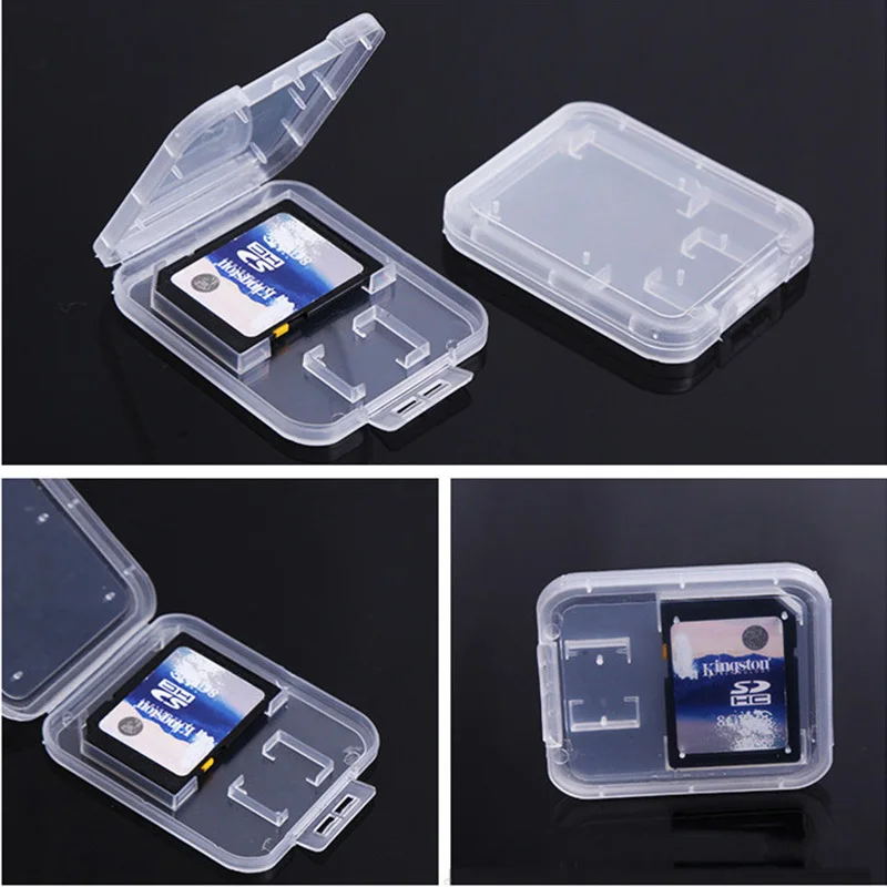 SD Card TF Memory Card Storage Protection Box Camera Small White Box High grade Plastic Transparent 2