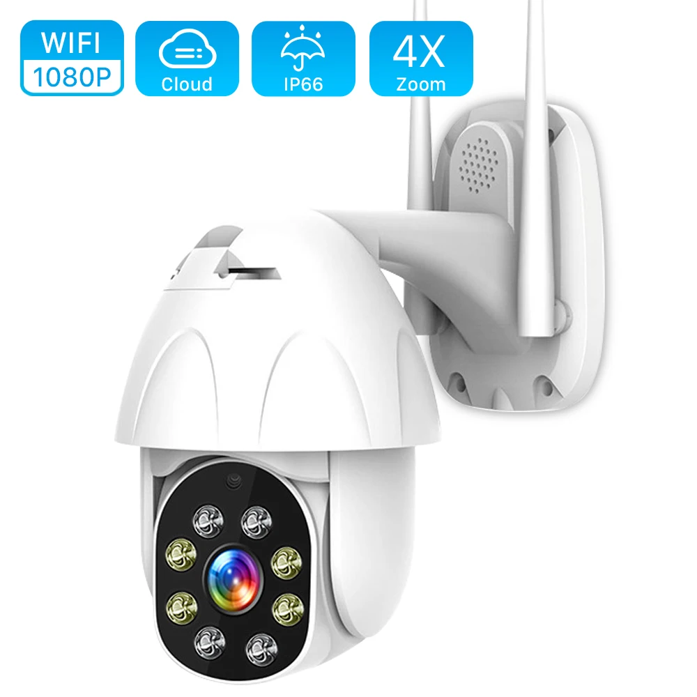 

1080P Outdoor PTZ IP Camera 2MP 4.0X Digaital Zoom Auto TracKing CCTV Security Speed Dome Camera Surveillance WIFI Cloud Storage