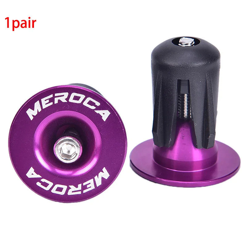 2Pcs Aluminum Road Bicycle Grip Anti-slip Firm Handlebar Caps MTB Accessory Bike Bar End Plugs Bike Lightweight Bar End Plugs