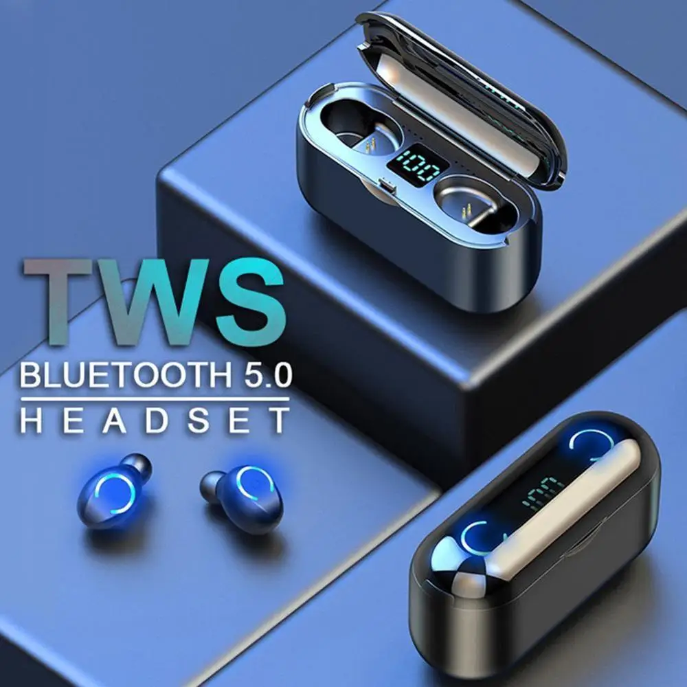 Lutiore Wireless Headphone TWS Bluetooth 5 0 Earbuds with Charging Box In Ear Stereo Sport Waterproof Earphone With Microphone