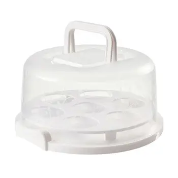 

Portable Plastic Round Cupcake Container Dessert Cake Storage Box Kitchen Supply K1MF