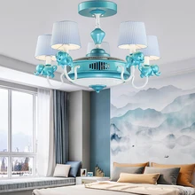 Потолочный вентилятор для детей, подарок для девочек и мальчиков, милый мультяшный розовый синий свет, детская комната, вентиляторы, украшения для спальни, приспособление