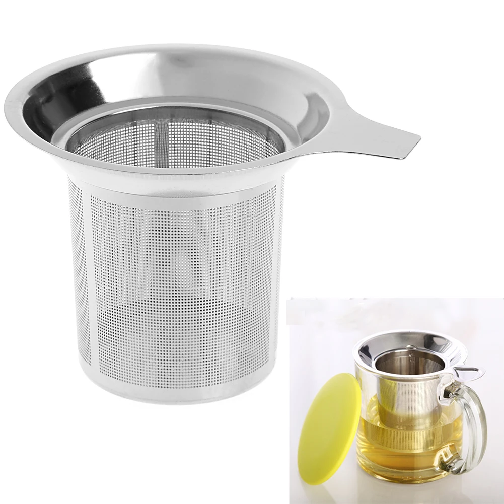 Popular Stainless Mesh Tea Infuser Reusable Strainer Loose Tea Leaf Spice Filter D5BD
