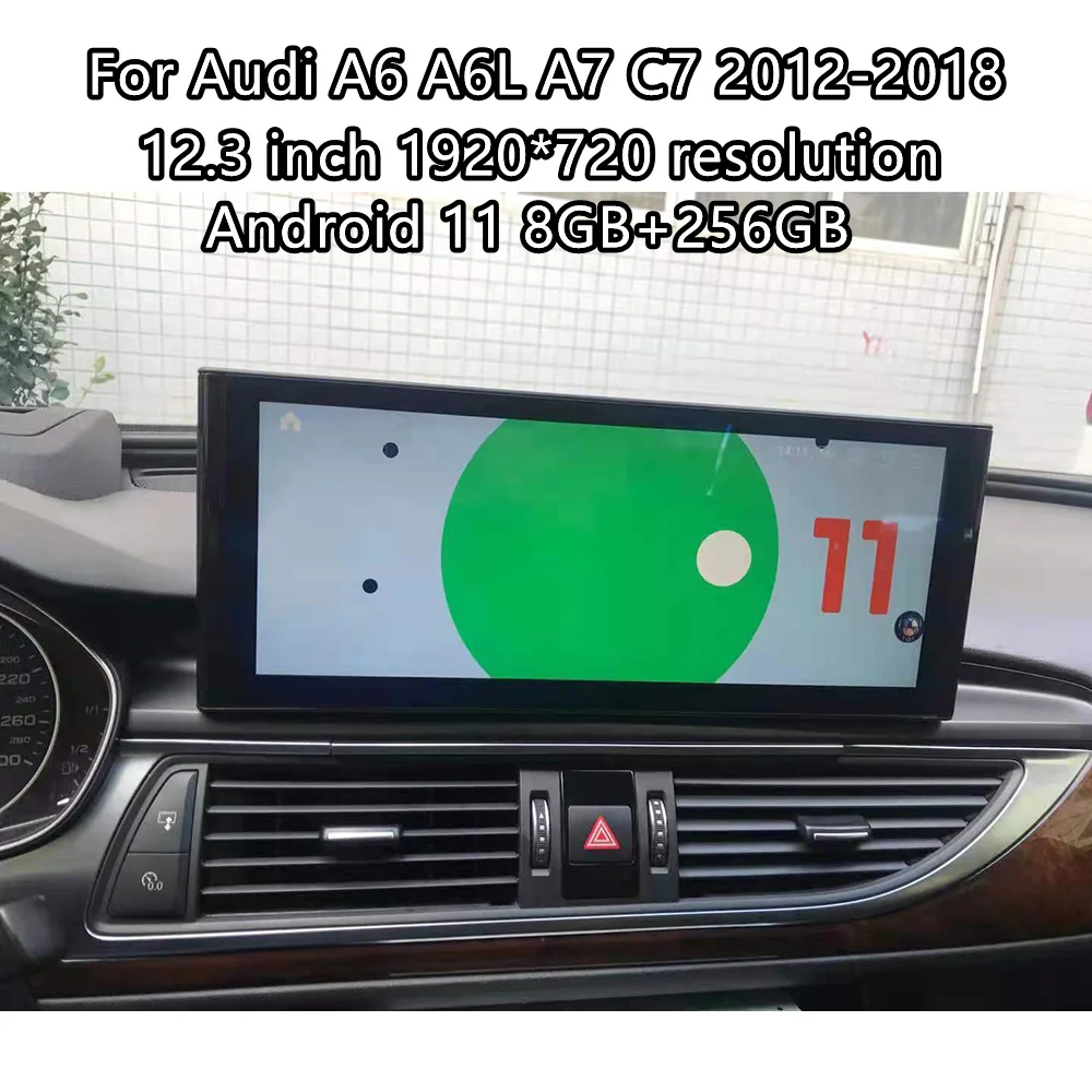 Автомагнитола 12 3 дюймов мультимедийный проигрыватель для Audi A6 A6L A7 C7 2012 2014 - 2018