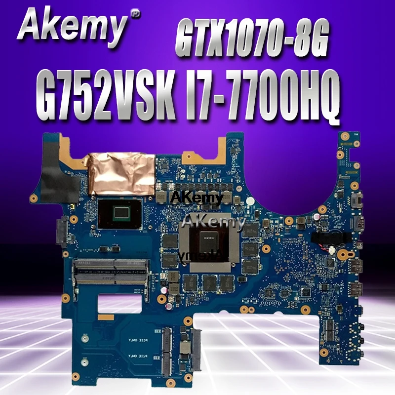 Best G752VSK Laptop motherboard for ASUS ROG G752VSK original mainboard CM236 I7 7700HQ GTX1070 8G
