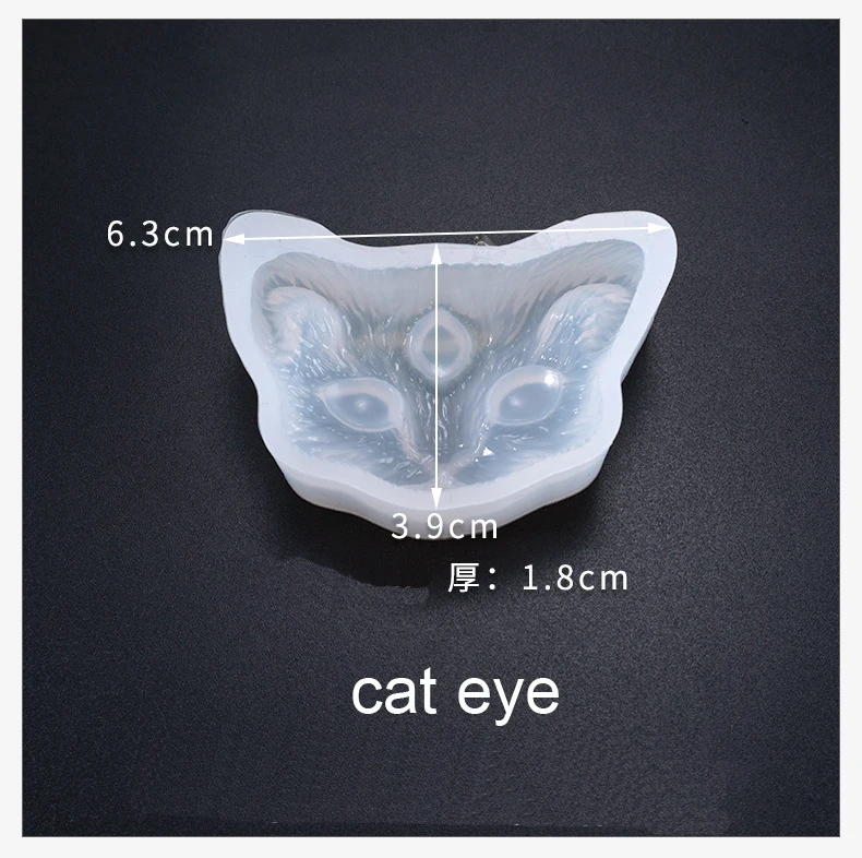 Силиконовая форма для ожерелья Cat с рожком или глазом полимерная изготовления
